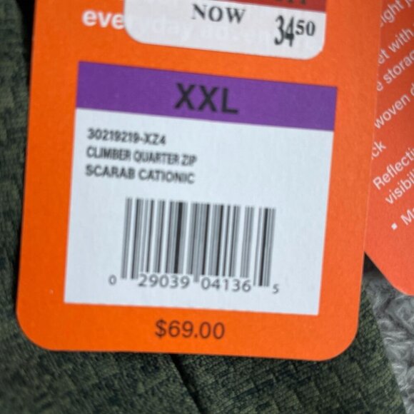 Bass Outdoor Mens Climber Quarter Zip Pullover XXL NWT 5103 - Picture 6 of 10